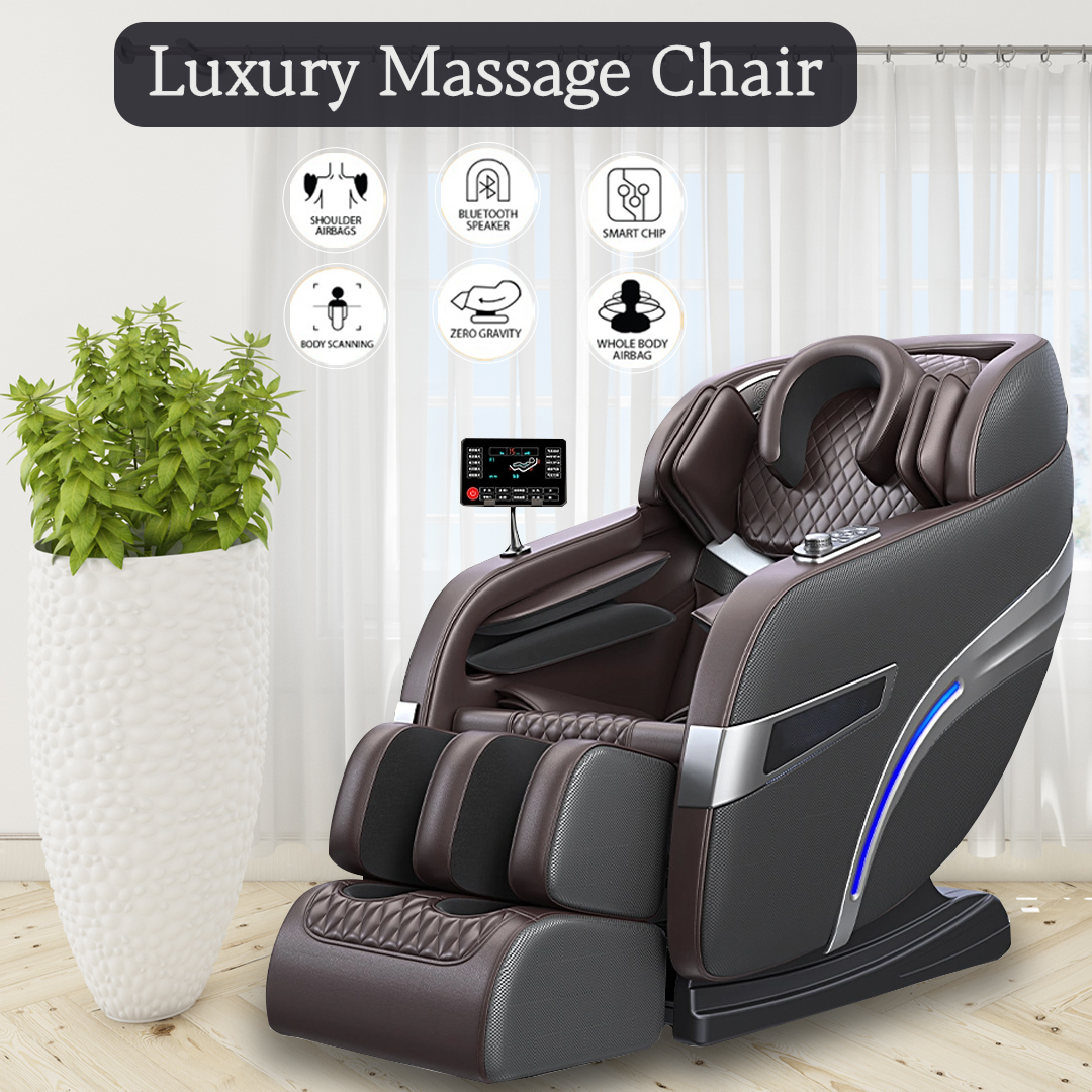 Full Body Royal Luxury Massage chair with LCD Control panel (Black)