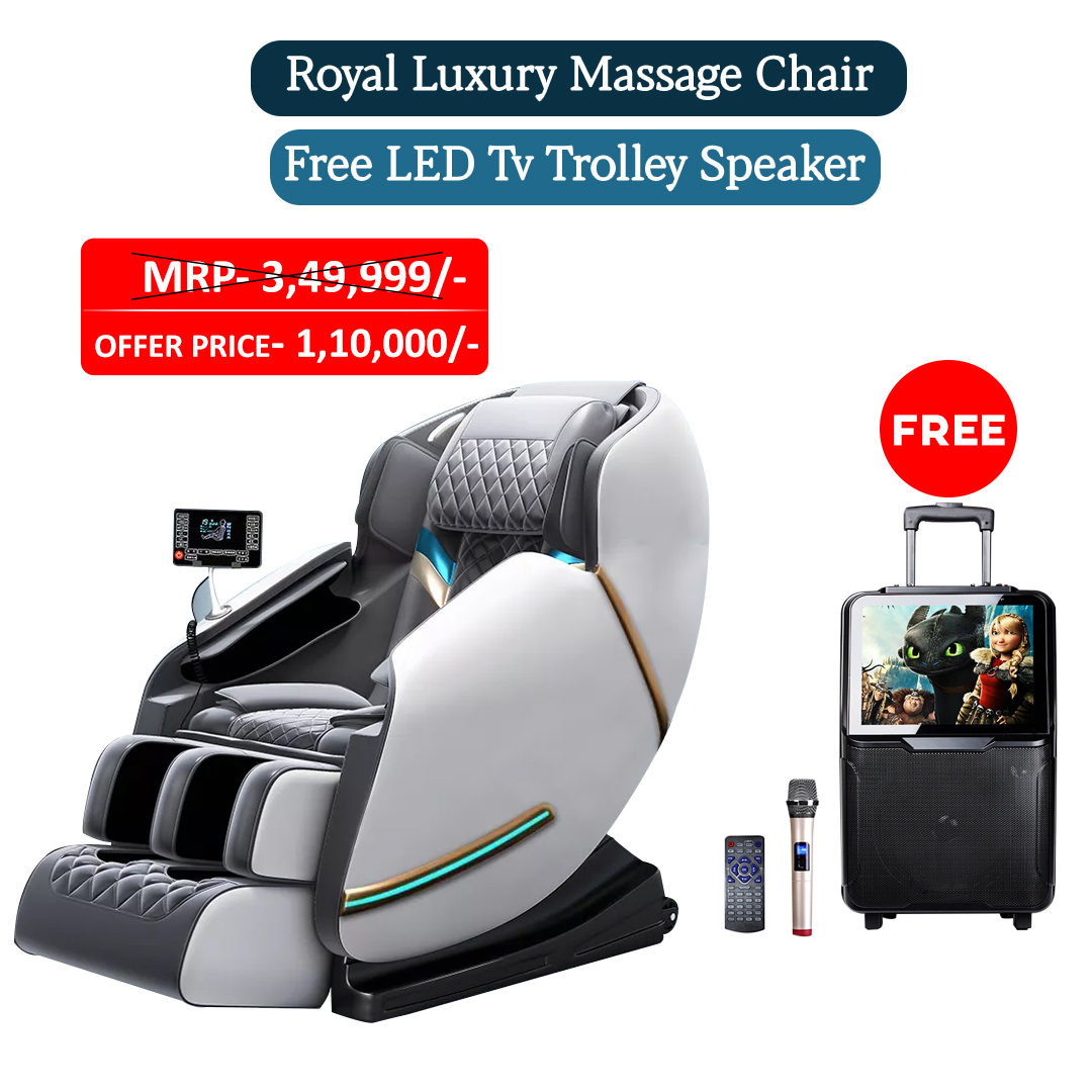 Getfitpro Royal Luxury Massage Chair with free Led tv and Trolley Speaker Pre Booking offer